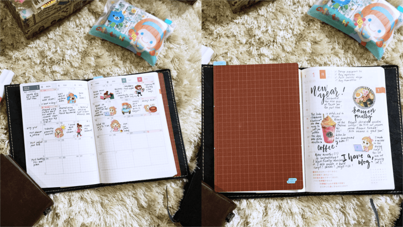 Calendar and Daily page from my Hobonichi