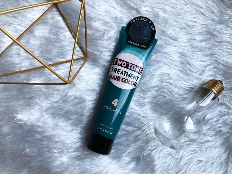 Etude House Two Tone Treatment Hair Color in Forest Green Review | Marianne  of the World