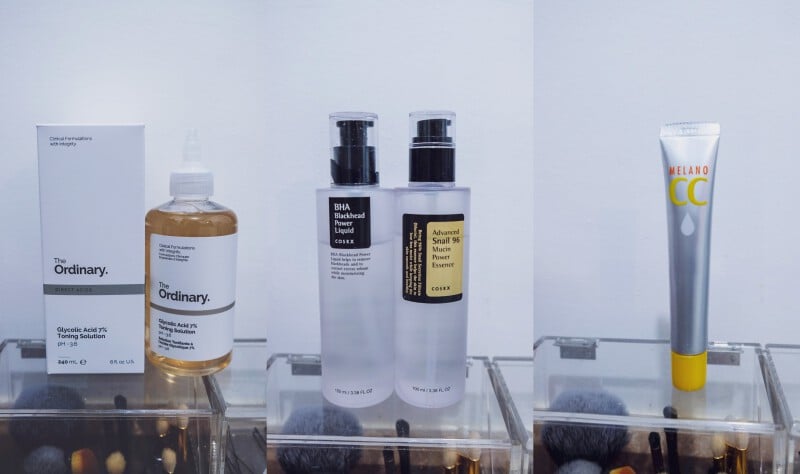 Acids and Essences - Melano CC, The Ordinary, COSRX