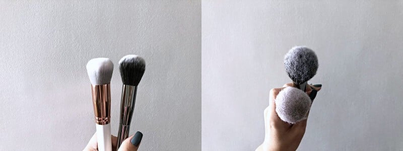 Anne Clutz Ultimate Beginner Brush Set Blush Brush compared to the Miniso Beauty Queen Blush Brush