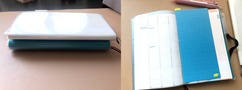 Hobonichi Weeks and Jibun Techo Mini size comparison