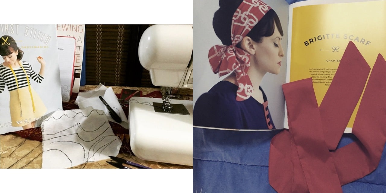 My first sewing machine, books, & learning tools Sewing Adventures Marianne of the World